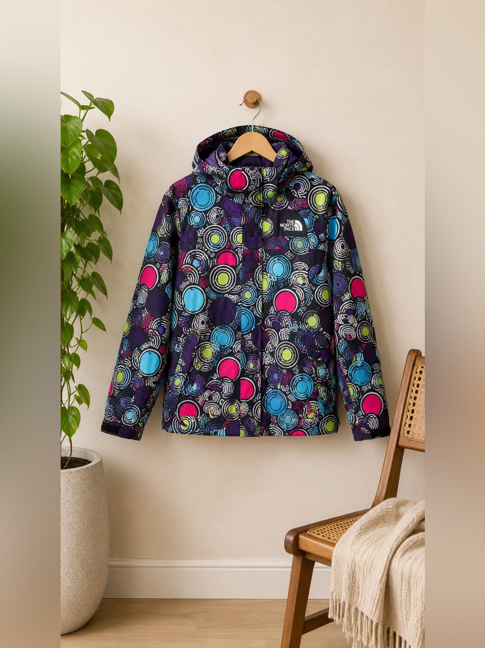 The North‎ Face Girls XL Spiral HyVent Heatseeker Hooded Jacket Colorful Bold